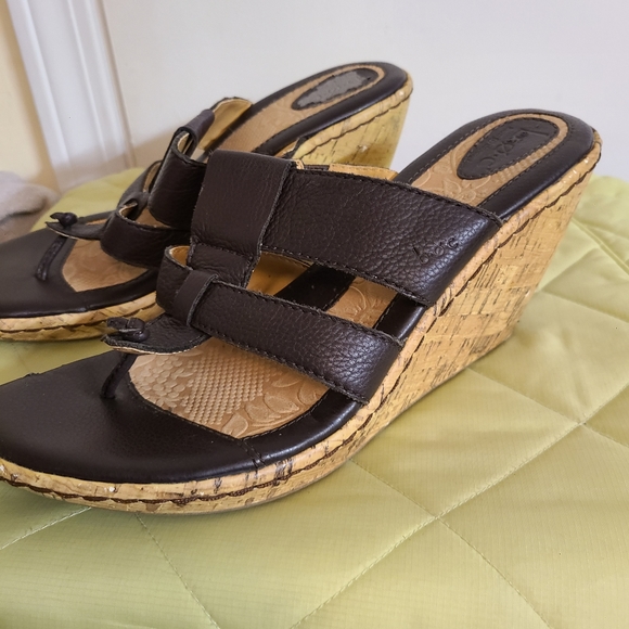 BOC by Born Wedge Sandals Cork Comfortable Size 11 - Picture 2 of 11